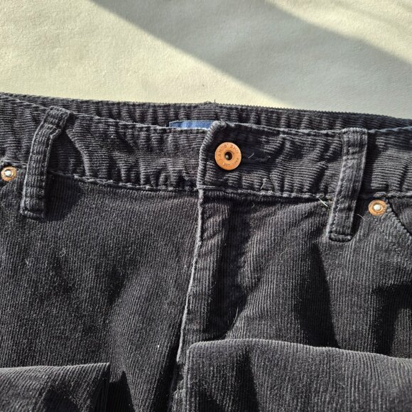 Lands End Fit 2 Corduroy Pants Sz 10P Black - Picture 2 of 6
